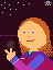 pixelart-styled profile pic of a character quite similar to me holding a piece of puzzle and there is night sky above